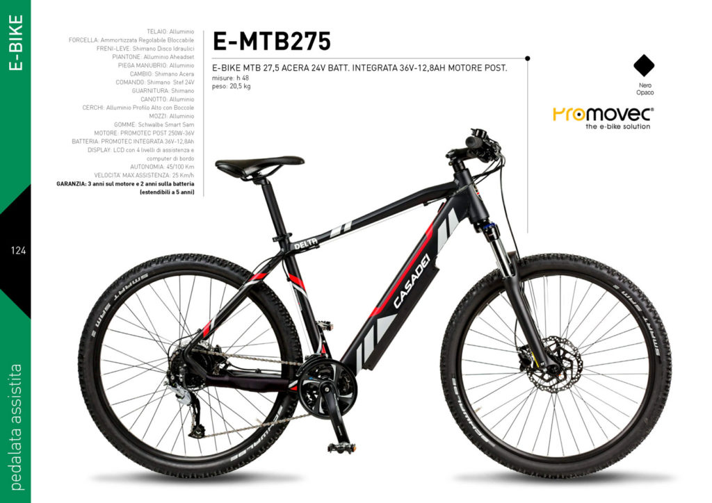 E-BIKE Casadei 2020/21 - pedalata assistita