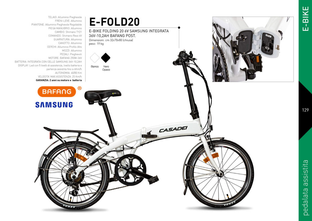 E-BIKE Casadei 2020/21 - pedalata assistita